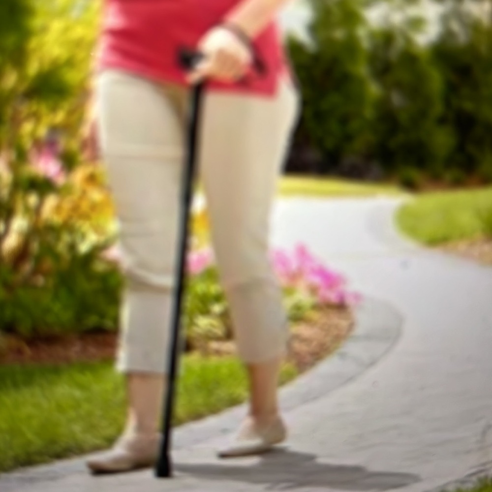 CAREX BLACK FOLDING CANE SOFT GRIP NIB - Picture 3 of 3